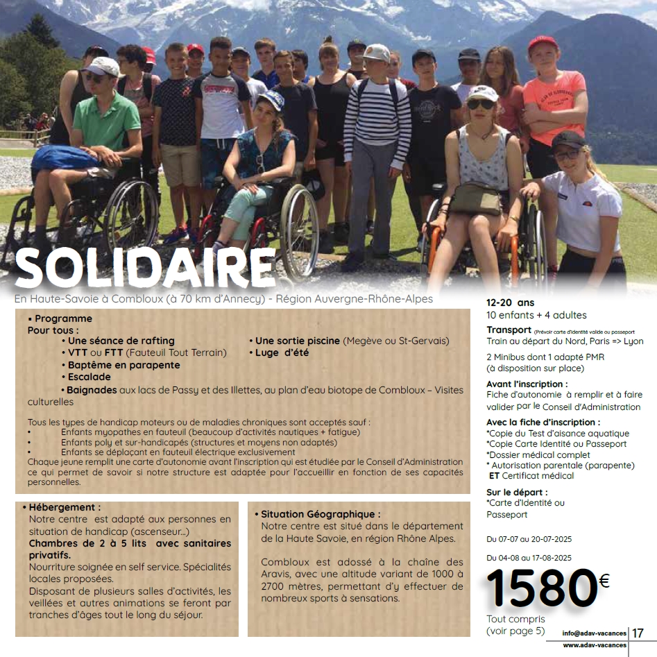 Brochure Séjour adapté 2025